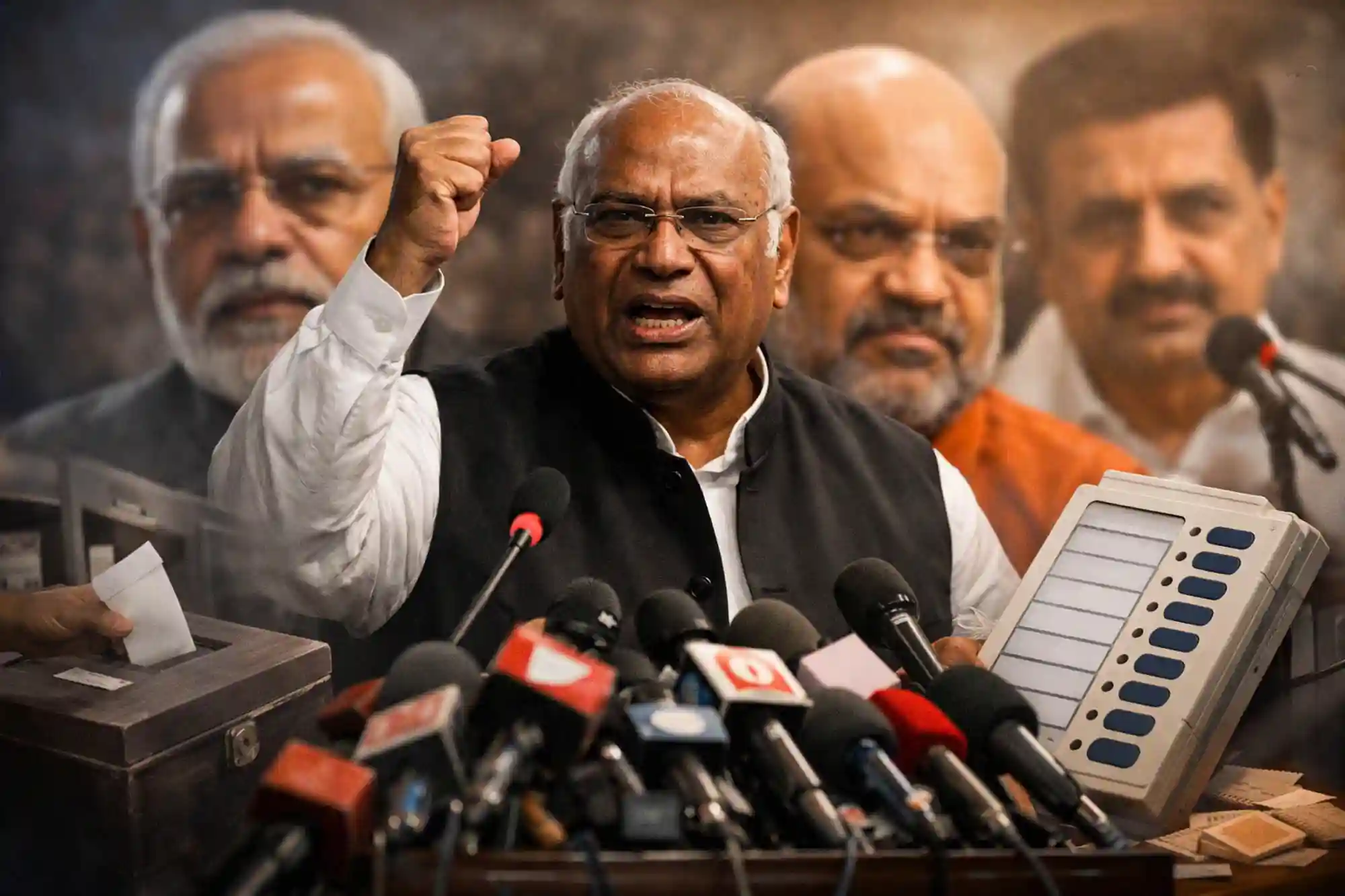 மக்களவை, சட்டமன்றங்கள் கலைக்கப்பட வேண்டும் – கார்கே வலியுறுத்தல்